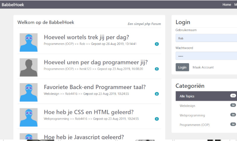 webshop project screenshot